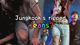 Jungkooks ripped jeans [upl. by Aronal870]