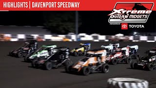 Xtreme Outlaw Midget Series  Davenport Speedway  August 25th  HIGHLIGHTS [upl. by Dyche424]