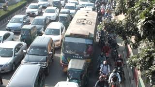 Incredible traffic jam in Dhaka Bangladesh। Bijoy Sarani [upl. by Acirred]