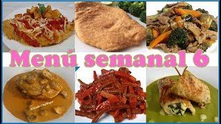 Menú semanal 6 RECETAS SENCILLAS Y BALANCEADAS [upl. by Oznarol]