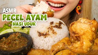 ASMR PECEL AYAM SAMBEL JUDES PAKE NASI UDUK SANTEN  ASMR Indonesia [upl. by Bevvy]