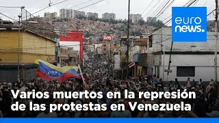 Varios muertos en la represión de las protestas por los resultados de las elecciones en Venezuela [upl. by Youngman]