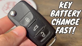 VOLKSWAGEN  JETTA  PASSAT Key Fob Remote Battery Change  Key Fob Battery DIY UNDER 60 SECONDS [upl. by Arnaldo]