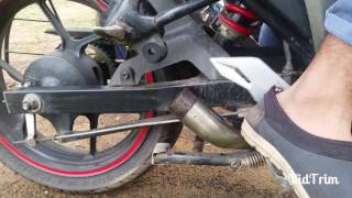 Gixxer custom made exhaust free flow diff loud sound revving and running [upl. by Jarvis762]