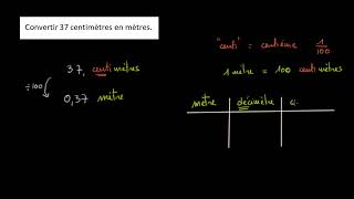 Convertir des centimètres en mètres [upl. by Salvador]