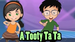 Tooty Ta Song with Lyrics  Popular Kids Group Dance by EFlashApps [upl. by Oicnedif]