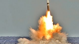 Royal Navy Test Launches Trident II Nuclear SLBM HD [upl. by Ittap]