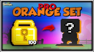 1DL ORANGE SET in Growtopia [upl. by Findlay]