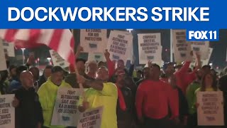 Dock workers on strike How the port strike affects LA [upl. by Cathy]