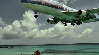 Corsairfly  Boeing 747400 landing at St Maarten [upl. by Dich]