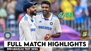 India vs Bangladesh 2nd Test DAY 1 Full Match Highlights  IND vs BAN 2nd Test DAY 1 Full Highlights [upl. by Grega]