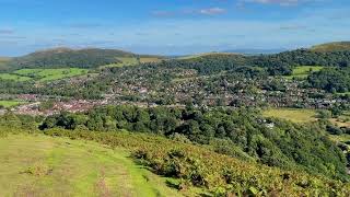 Ragleth Hill and the Stretton Valley seen from the Long Mynd Church Stretton Shropshire [upl. by Anawik]