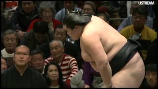 Hatsu16 Day 02 Tochinoshin vs Terunofuji [upl. by Alesiram202]