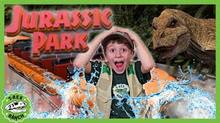 Jurassic Park TRex amp Giant Life Size Dinosaurs at Universal Studios  TRex Ranch Dinosaur Videos [upl. by Sauveur]