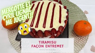 TIRAMISU FRAISESFRAMBOISES FACON ENTREMET  Tiramisu cake [upl. by Meerak]