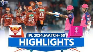 SRH vs RR IPL 2024 Highlights SunRisers Hyderabad vs Rajasthan Royals  Full Match Highlights [upl. by Madai338]