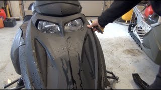 Ski doo REV 700 mod sled Build ep 28 DIY Vent screen install and clutch cover Mod PowerModz [upl. by Martine3]