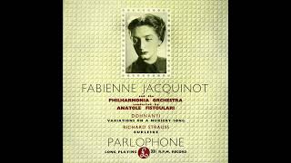 Fabienne Jacquinot plays Dohnányi and Strauss Parlophone PMC1005 [upl. by Clough260]