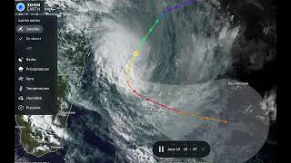 Regardez lévolution de la forte tempête tropicale Belal en vidéo satellite [upl. by Ttelracs]