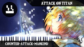 🎹 Attack on Titan  COUNTER ATTACKMANKIND  Piano Tutorial Arr harumusicofficial [upl. by Maxim]