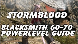 FFXIV Blacksmith 6070 Powerlevel Guide  Leves Collectables amp Resources [upl. by Corby]