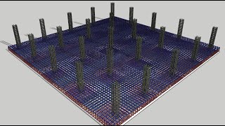 Mat or Raft Foundation Construction Process  Rebar Placement [upl. by Enella]