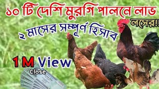 ১০ টি দেশি মুরগি পালনে লাভ লসের হিসাব। বিস্তারিত সম্পূর্ণ ভিডিওতে পাবেন মুরগির খামার [upl. by Adnahcir393]