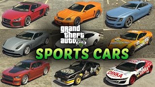 GTA 5 Sports Cars List  All Sports Cars in Grand Theft Auto V [upl. by Ailicec]