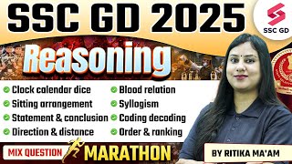 SSC GD 2025 Reasoning Blood Relation Order And Ranking Mix Question Marathon By Ritika Maam [upl. by Eigroeg]