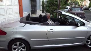 COMO ABRE Y CIERRA TOLDO TECHO O CAPOTA  PEUGEOT 307 CC CONVERTIBLE 2006 AUTO SAVE MEXICO [upl. by Tarkany489]