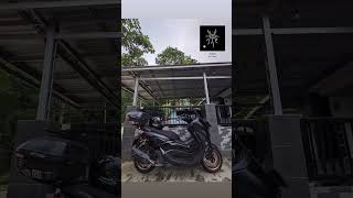 Black Nmax V2 Touring simple  High windshield  top box top rack  r9 misano exchaust  GUB holder [upl. by Novhaj]