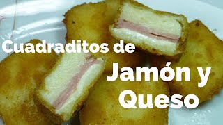 Cuadraditos de jamón y queso  Receta casera paso a paso [upl. by Lebazej126]