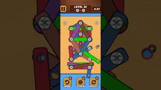 Wood Nuts amp Bolts Puzzle Level 32 [upl. by Becket797]