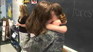 Surprise Military Homecoming Raw Footage [upl. by Grange887]