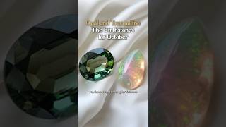 October Birthstones Opal and Tourmaline 💎 birthstone gemstone didyouknow funfacts shorts [upl. by Eilac]