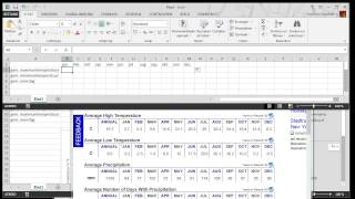 Klimaatgrafiek maken in Excel versie 2013 [upl. by Namilus]