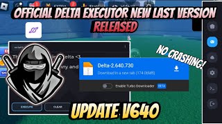 NEW DELTA EXECUTOR LAST VERSION V640 REALISED  NO LAG  DELTA BEST EXECUTOR MOBILE ROBLOX [upl. by Patrizius]