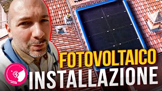 INSTALLAZIONE IMPIANTO FOTOVOLTAICO 64kWp la Posa dei pannelli la struttura e gli ottimizzatori [upl. by Sydelle]