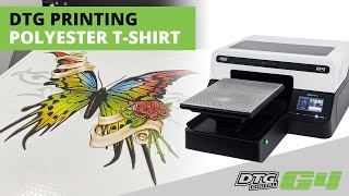 DTG Printing on Polyester TShirt [upl. by Cazzie387]