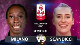 Semifinal Milano vs Scandicci  Italian Volleyball LVF SerieA1 Coppa Italia 2024 [upl. by Medovich]