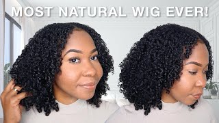 BEST Curly Wig Ever  VPart Kinky Curly Wig Install With Leave Out  No Lace No Glue  Unice Hair [upl. by Andert]