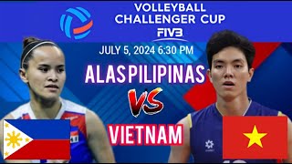 PHILIPPINES vs VIETNAM  2024 FIVB Volleyball Challenger Cup Womens  LIVE Score [upl. by Eillek]