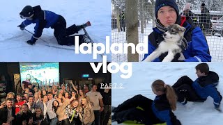 LAPLANDFINLAND VLOG 2 huskies Christmas skiing parties MORE [upl. by Zap]