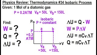 DO NOT PUBLISH Physics Review Thermodynamics 34 Isobaric Process [upl. by Rowney909]