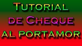 Tutorial de cheque al portamorMelendi [upl. by Inahpit]