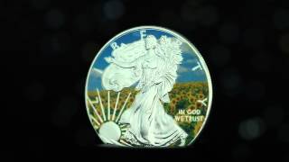 Silver American Eagle COLORED FOURCOIN SET Four SEASONS Series USA 2013 [upl. by Sivatco748]