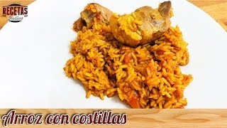 Arroz con costillas  Recetas de cocina [upl. by Tonie79]