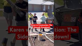 Karen vs Construction Workers The Sidewalk Showdown shorts shortsvideo karen crazykaren [upl. by Arual890]