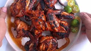 SAUCY GRILLED Chicken Wings  BBQ CHICKEN WINGS RECIPE [upl. by Yasdnyl127]