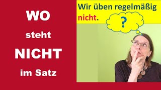 So setzt ihr das Wort quotNICHTquot immer auf die richtige Position Deutsch B1 [upl. by Niatsirk]